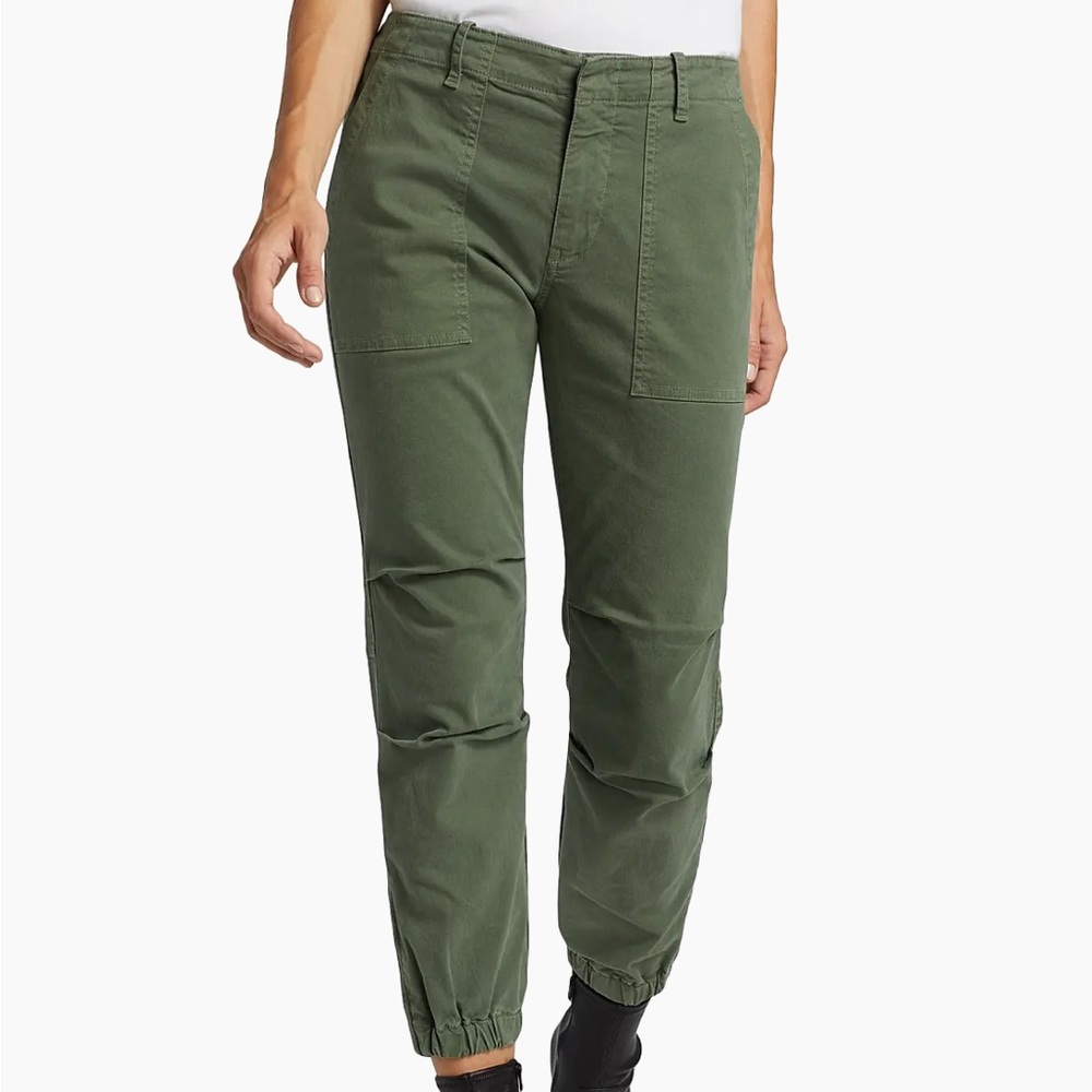 Nili Lotan Cropped Military Pants in Green